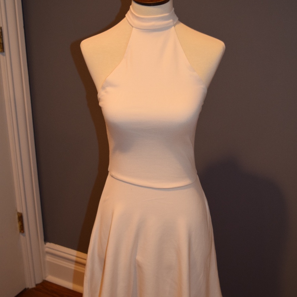 Halter White Dress
